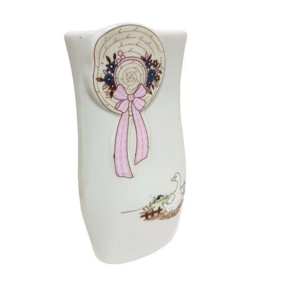 Goose Vase Porcelain 3D Country Cottage Farmhouse Decor Taiwan 5.5" Vintage - Picture 5 of 11
